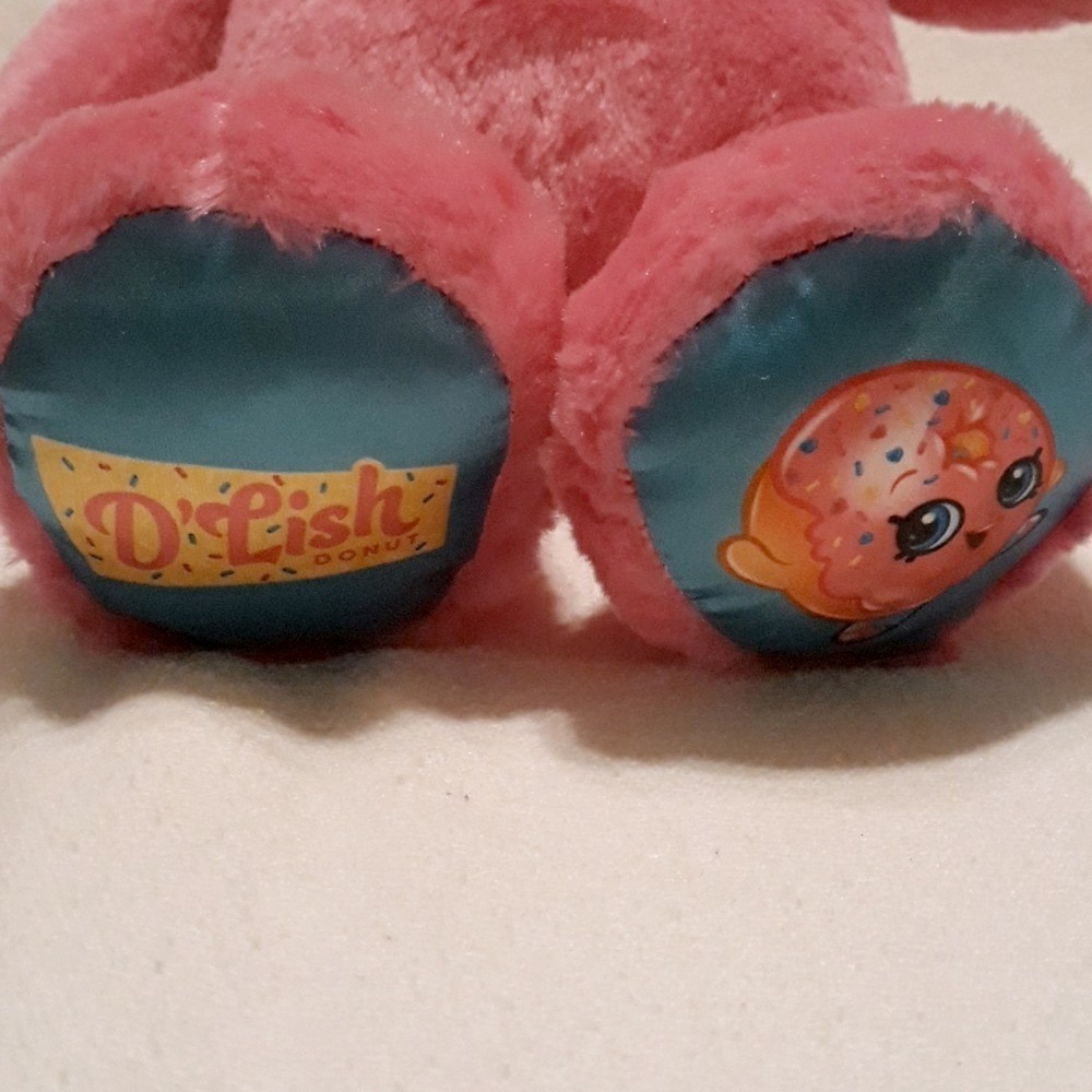 Build-A-Bear x Shopkins D'Lish Bear Pink Plush Stuffed Animal Blue Eyes - Picture 6 of 11